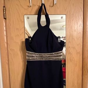 Short Navy Homecoming Dress